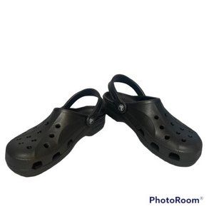 Crocs Black Unisex Womens 9 Mens 7 Bayaband Logo Motion Clogs Water sho…